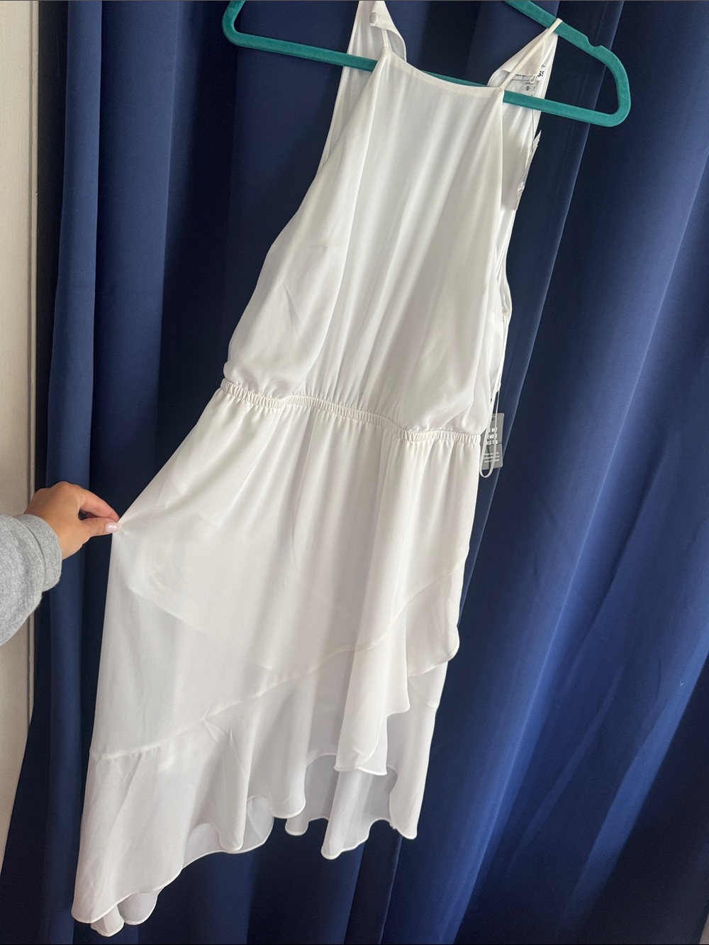 Express White Asymmetrical Dress